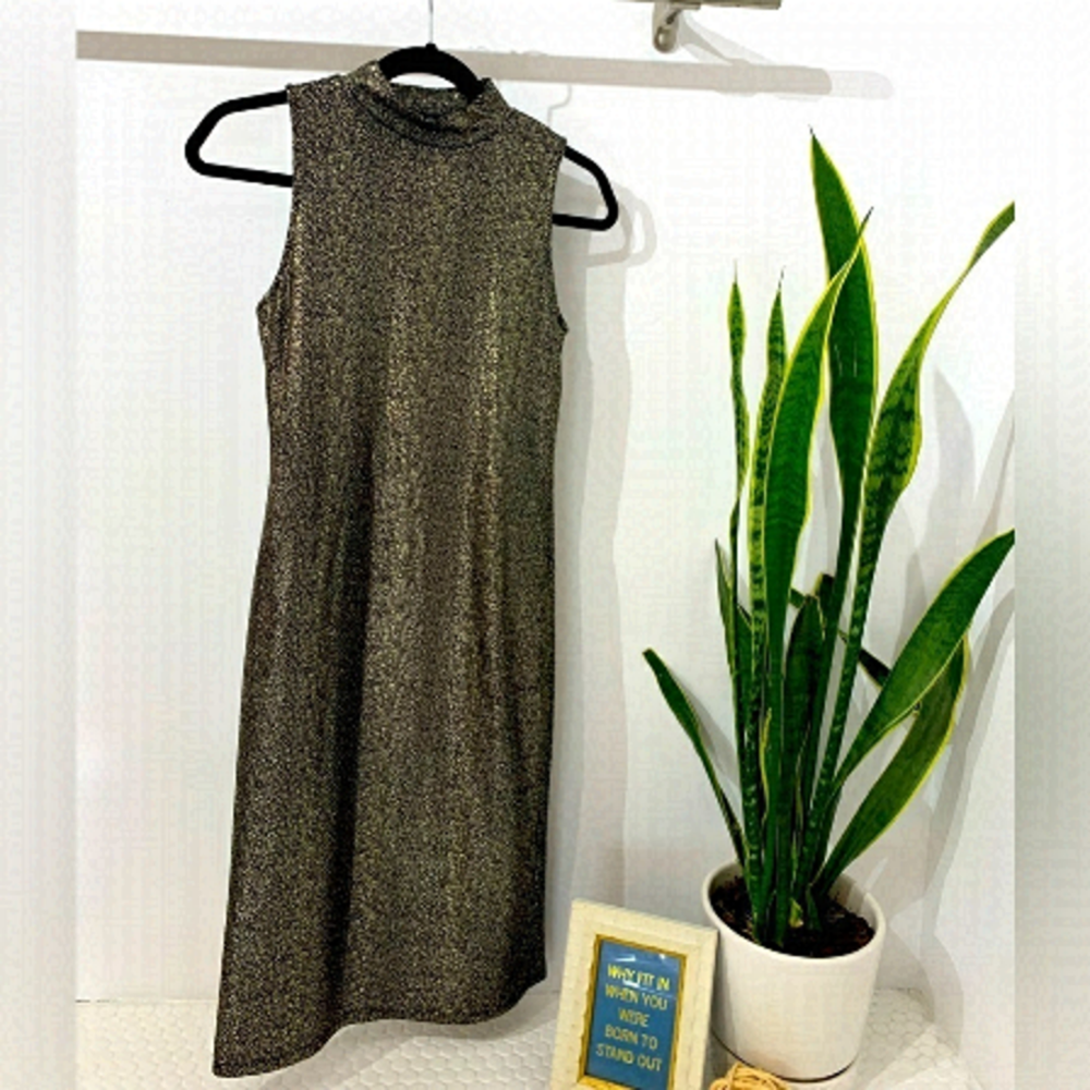 ONE CLOTHING METALLIC BOYCON DRESS SIZE MEDIUM